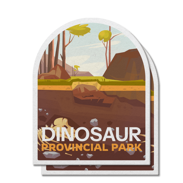 Dinosaur Alberta Provincial Park Waterproof Vinyl Sticker - Canada Untamed