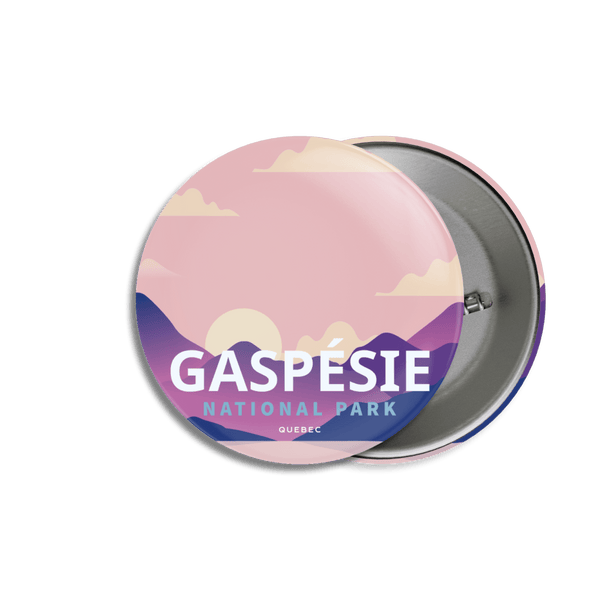 Gaspesie National Park of Quebec Pinback Button - Canada Untamed