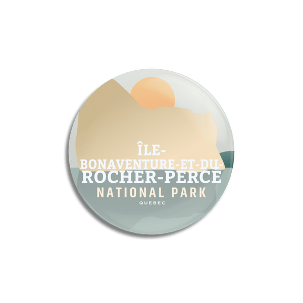 Île-Bonaventure-et-du-Rocher-Percé National Park of Quebec Pinback Button - Canada Untamed