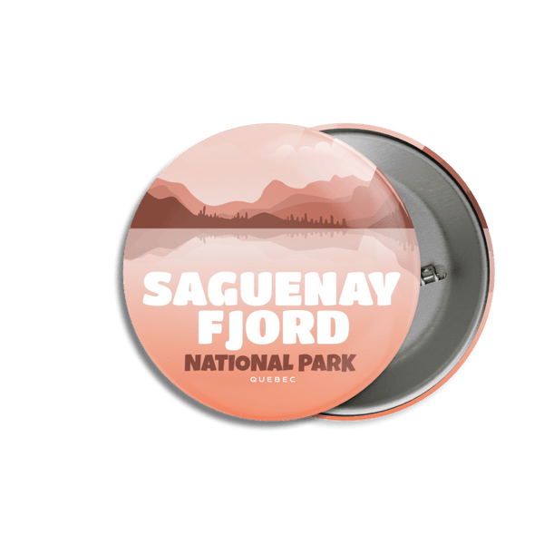 Saguenay Fjord National Park of Quebec Pinback Button - Canada Untamed