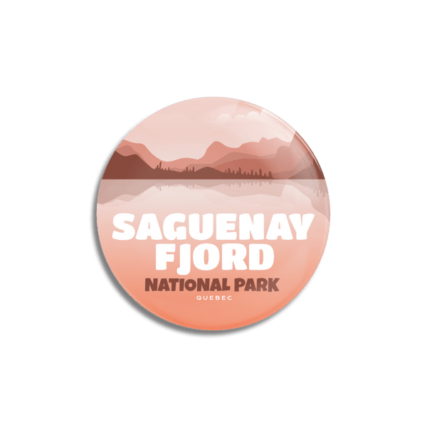 Saguenay Fjord National Park of Quebec Pinback Button - Canada Untamed