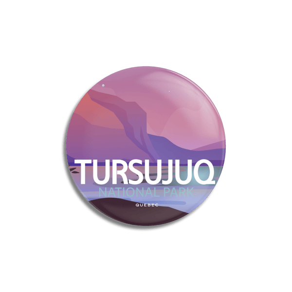 Tursujuq National Park of Quebec Pinback Button - Canada Untamed