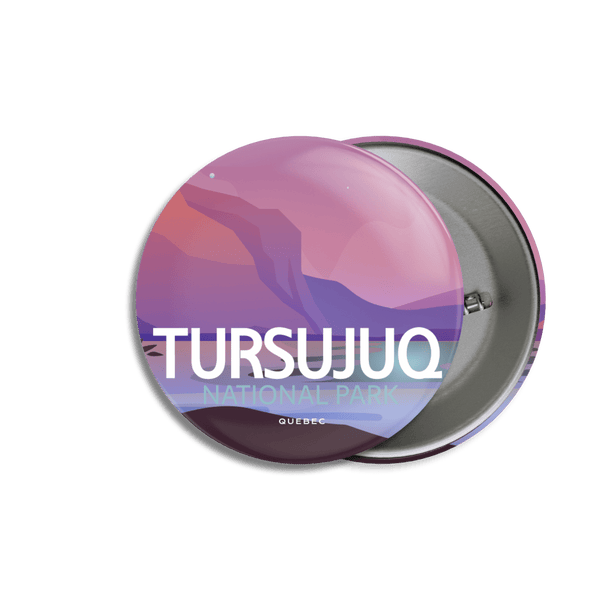 Tursujuq National Park of Quebec Pinback Button - Canada Untamed