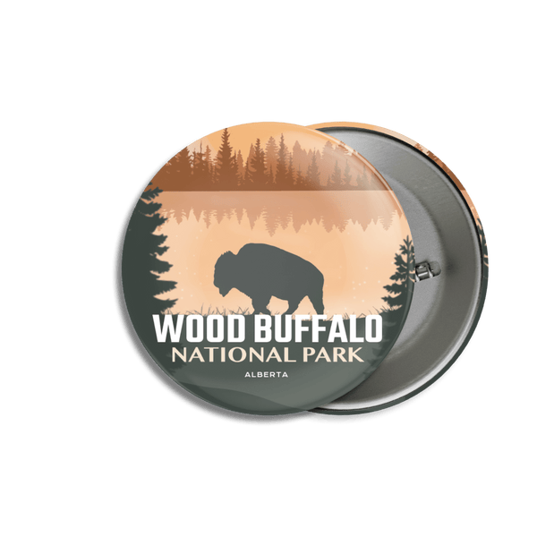 Wood Buffalo National Park of Canada Pinback Button - Canada Untamed