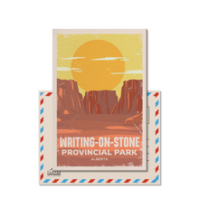 Load image into Gallery viewer, Writing - on - Stone Alberta Provincial Park Postcard - Canada Untamed