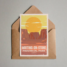 Load image into Gallery viewer, Writing - on - Stone Alberta Provincial Park Postcard - Canada Untamed