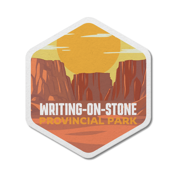 Writing - on - Stone Alberta Provincial Park Waterproof Vinyl Sticker - Canada Untamed