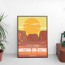 Load image into Gallery viewer, Writing - on - Stone Provincial Park 'Explored' Poster - Canada Untamed