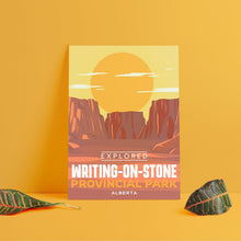 Load image into Gallery viewer, Writing - on - Stone Provincial Park 'Explored' Poster - Canada Untamed