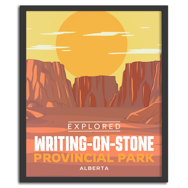 Writing - on - Stone Provincial Park 'Explored' Poster - Canada Untamed