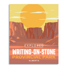 Load image into Gallery viewer, Writing - on - Stone Provincial Park 'Explored' Poster - Canada Untamed