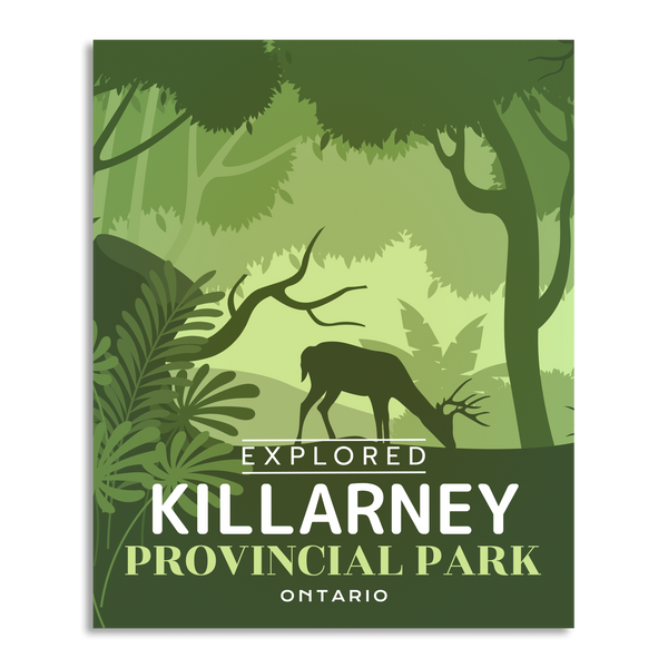 Affiche « Exploré » du parc provincial de Killarney