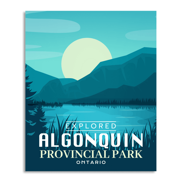 Affiche « Exploré » du parc provincial Algonquin