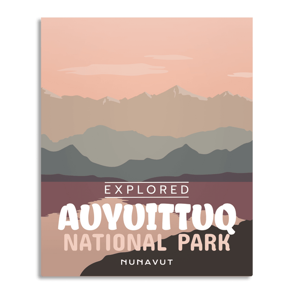 Affiche « Exploré » du parc national d'Auyuittuq