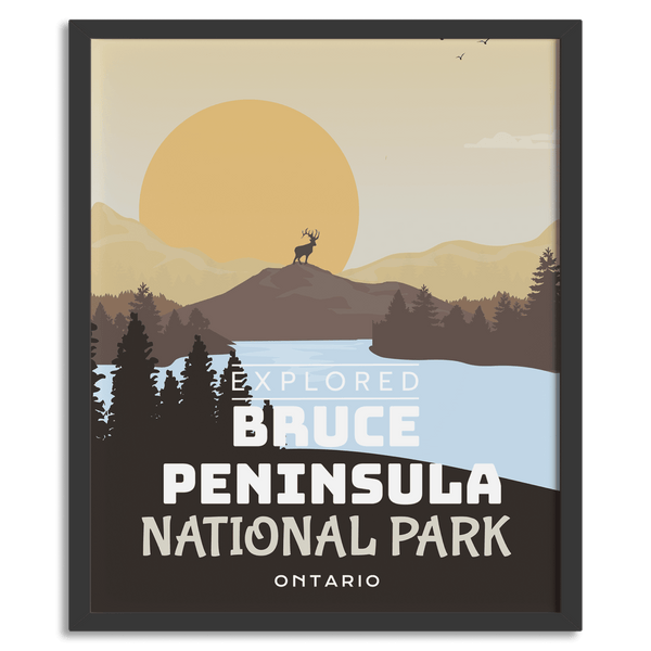 Affiche « Exploré » du parc national de la Péninsule-Bruce
