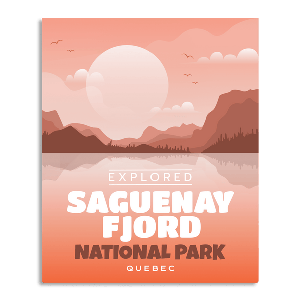 Affiche « Exploré » du parc national du Fjord-Saguenay