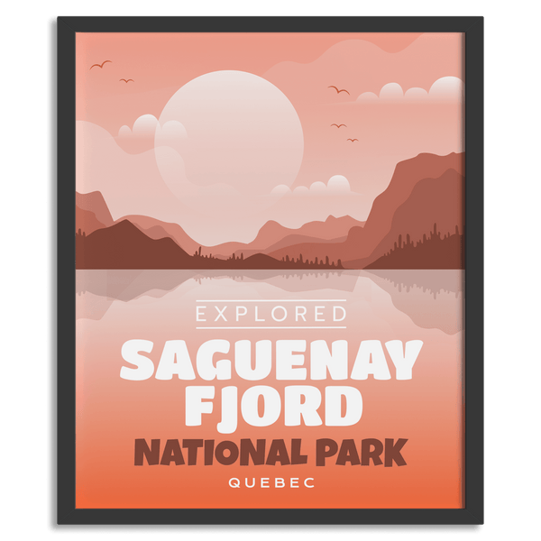 Affiche « Exploré » du parc national du Fjord-Saguenay