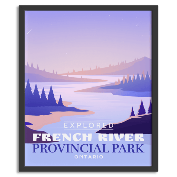 Affiche « Exploré » du parc provincial de la Rivière des Français