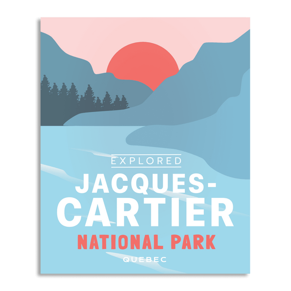 Affiche « Exploré » du parc national Jacques-Cartier