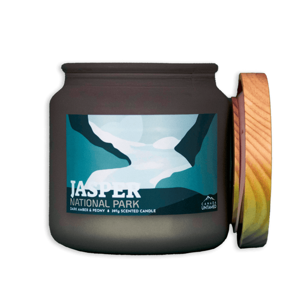 Jasper National Park 'DARK AMBER & PEONY' Scented Candle - Canada Untamed