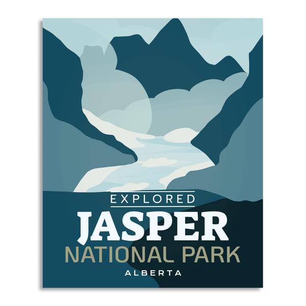 Affiche « Exploré » du parc national Jasper