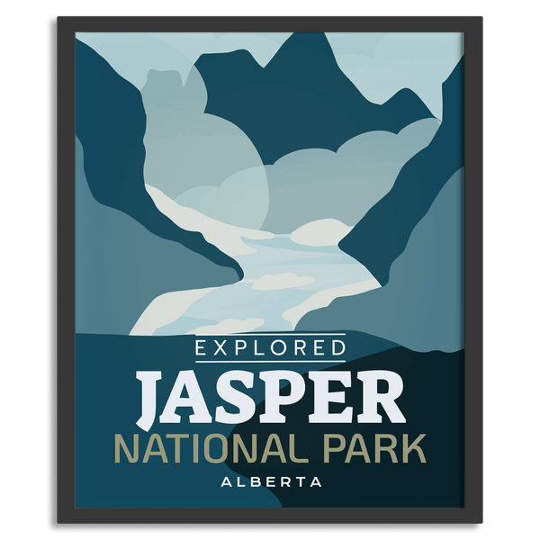 Affiche « Exploré » du parc national Jasper