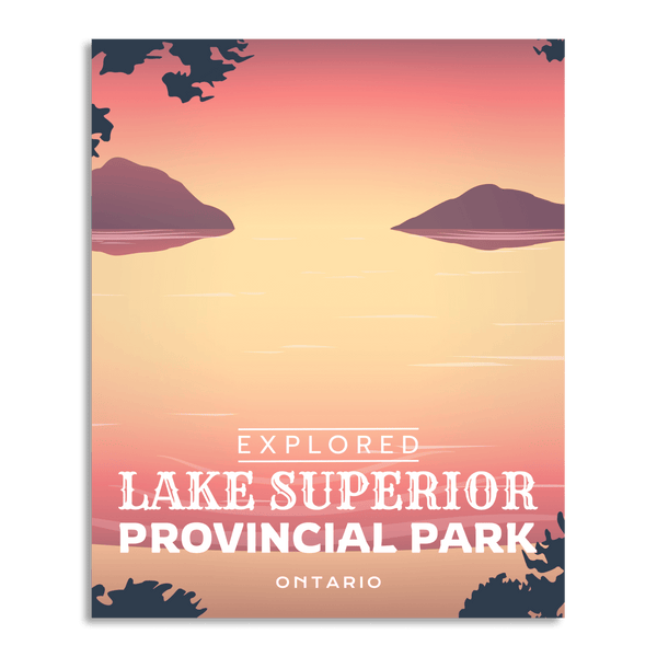 Affiche « Exploré » du parc provincial du lac Supérieur