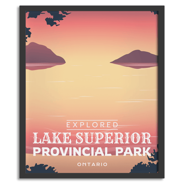 Affiche « Exploré » du parc provincial du lac Supérieur