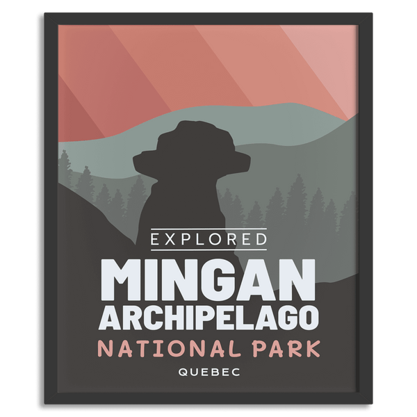 Affiche « Exploré » du parc national de l'Archipel-de-Mingan