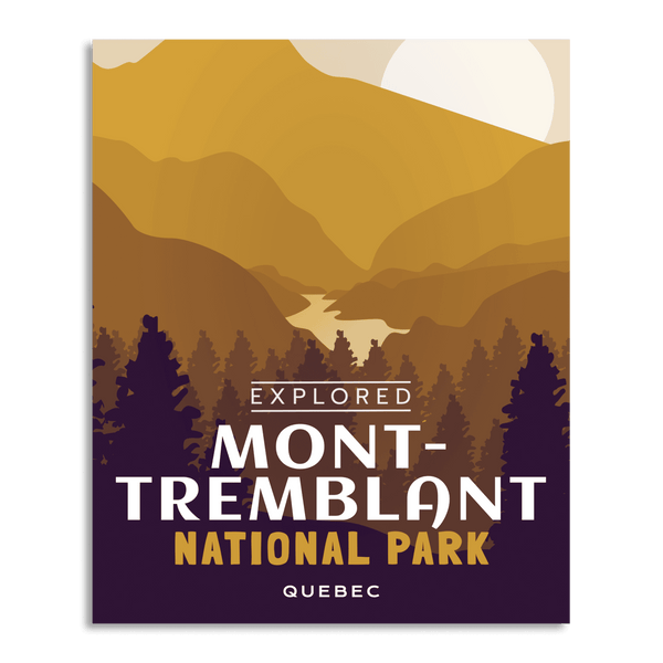 Affiche « Exploré » du parc national du Mont-Tremblant