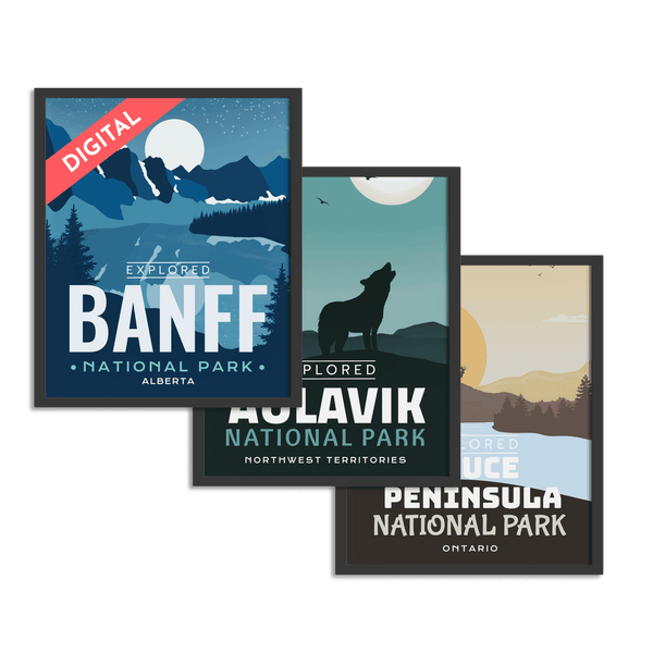 Affiche numérique « Exploré » du parc national