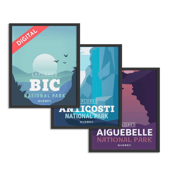 Affiche numérique « Exploré » du parc national