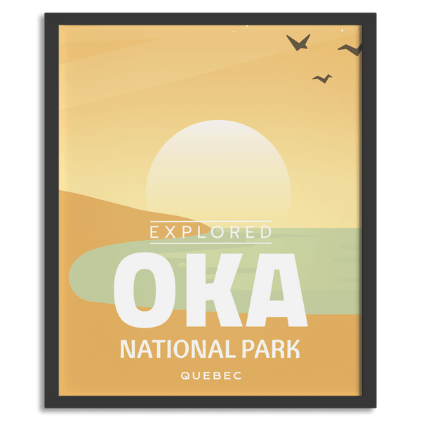 Affiche « Exploré » du parc national d'Oka