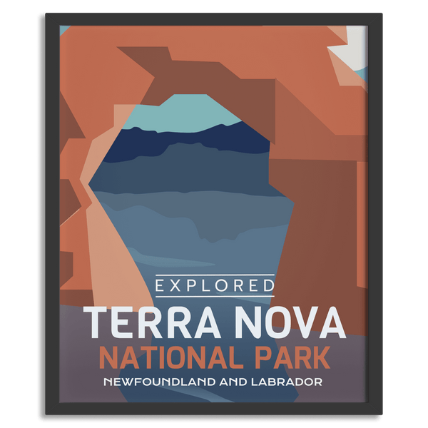 Affiche « Exploré » du parc national de Terra Nova