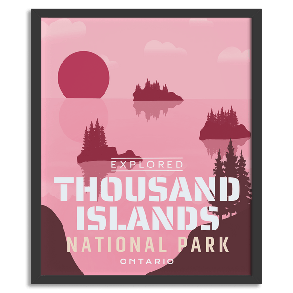Affiche « Exploration » du parc national des Mille-Îles