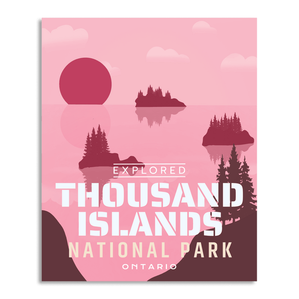 Affiche « Exploration » du parc national des Mille-Îles