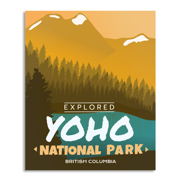 Affiche « Exploré » du parc national Yoho