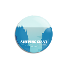 Load image into Gallery viewer, a button with the words sleeping giant on it
