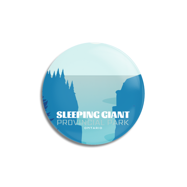 a button with the words sleeping giant on it
