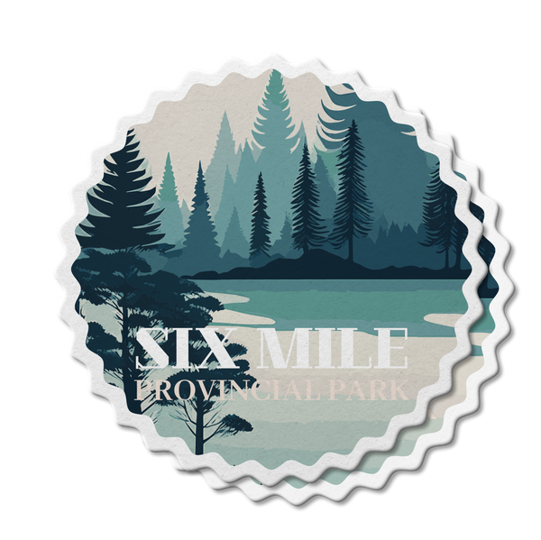 a sticker that says six mile provincial park
