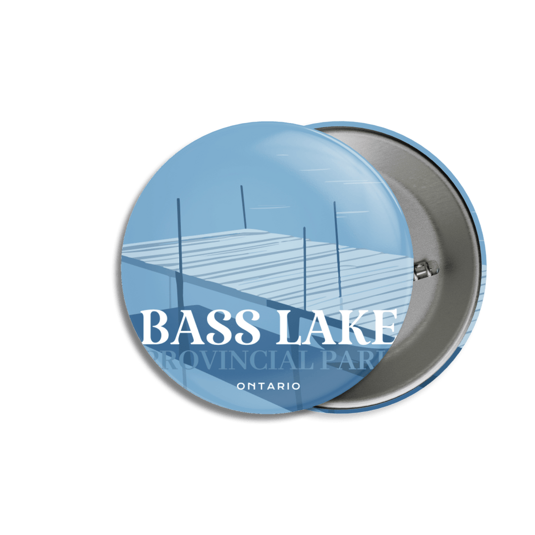 Bass Lake Provincial Park of Ontario Pinback Button - Canada Untamed