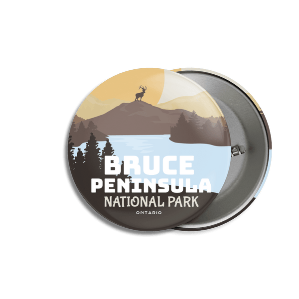 Bruce Peninsula National Park of Canada Pinback Button - Canada Untamed