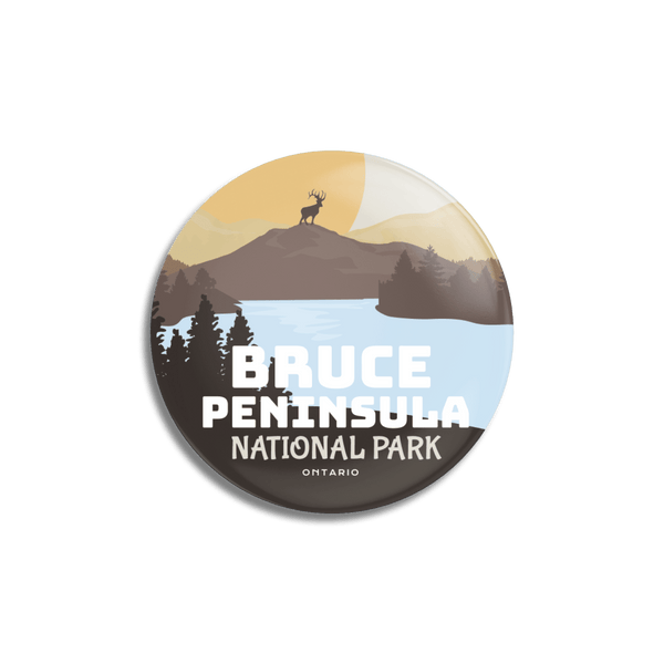 Bruce Peninsula National Park of Canada Pinback Button - Canada Untamed