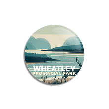 Load image into Gallery viewer, a round sticker with the words wheatley provincial park on it
