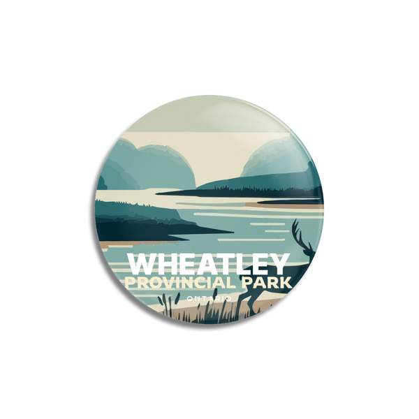 a round sticker with the words wheatley provincial park on it
