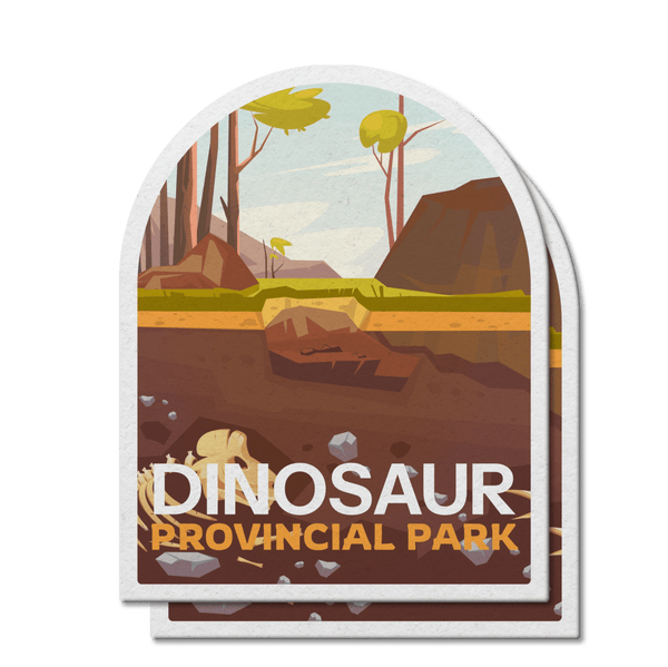 Dinosaur Alberta Provincial Park Waterproof Vinyl Sticker - Canada Untamed