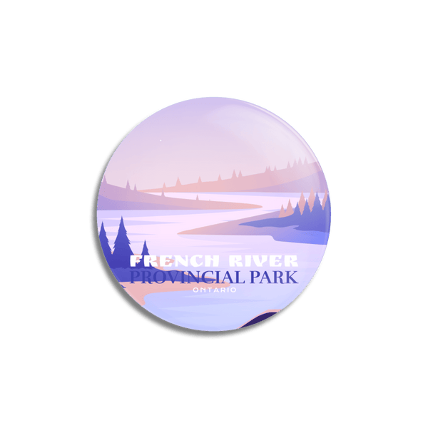 French River Provincial Park of Ontario Pinback Button - Canada Untamed