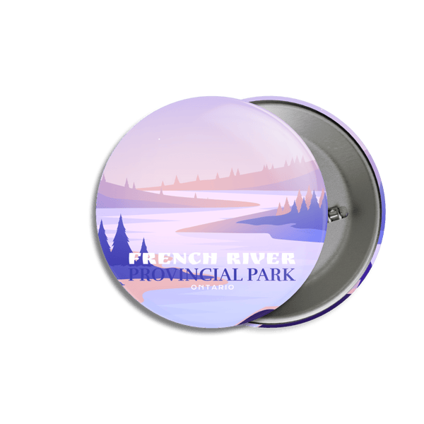 French River Provincial Park of Ontario Pinback Button - Canada Untamed