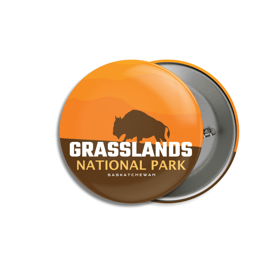 Grasslands National Park of Canada Pinback Button - Canada Untamed