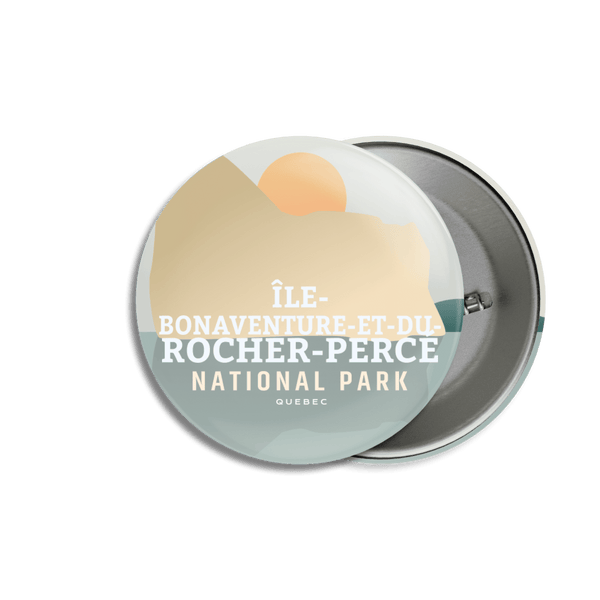 Île-Bonaventure-et-du-Rocher-Percé National Park of Quebec Pinback Button - Canada Untamed
